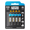 Baterie akumulatory AA NiMH 2,5 Ah Newell 1,2 V zestaw 4 sztuki (2500 mAh; SKU: NL1966)